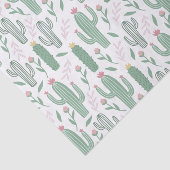 Cactus botanisch patroon tissuepapier (Detail)