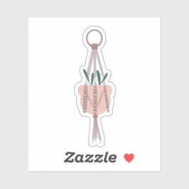 Cactus botanische hangende huisplant groen sticker