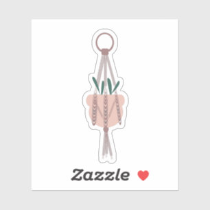 Cactus botanische hangende huisplant groen sticker