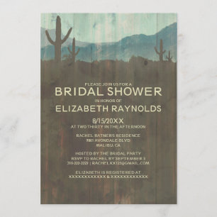 Cactus Bridal Shower Invitations Kaart