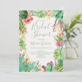Cactus Bridal Shower Kaart (Staand voorkant)