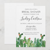 Cactus Bridal Shower Kaart (Voorkant / Achterkant)