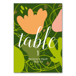 Cactus Bruidsbloem Vorm Zittende Tafel Nummer Kaart