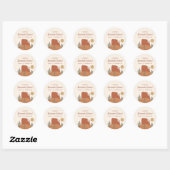 Cactus Bruidsfeest Favor Woestijn Bruidsfeest Ronde Sticker (Vel)