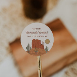Cactus Bruidsfeest Feest Favor Ronde Sticker