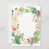 cactus, Bruidsfeest uitnodiging succulenten, (Achterkant)