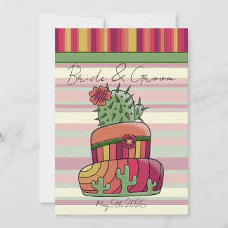 Cactus Bruidstaart Kaart