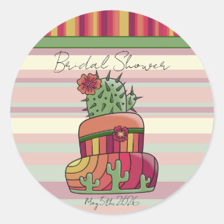 Cactus Bruiloft "Bruidsmeisjesfeest" Sticker