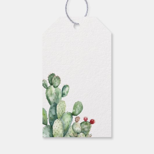 Cactus Bruiloft Gift Labels Cadeaulabel (Achterkant)