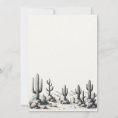 Cactus Bruiloft in de Losse Lucht Kaart (Achterkant)