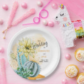 Cactus Bruiloft Papieren Bordje (Feest)