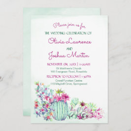 Cactus bruiloft uitnodigingen