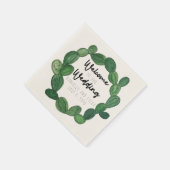 Cactus Bruiloft: Welkom Servet (Hoek)