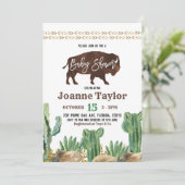 Cactus Buffalo Desert Baby shower Kaart (Staand voorkant)