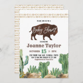 Cactus Buffalo Desert Baby shower Kaart (Voorkant / Achterkant)