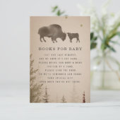 Cactus Buffalo Rustiek Baby shower Boekaanvraag Kaart (Staand voorkant)