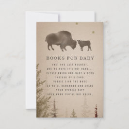 Cactus Buffalo Rustiek Baby shower Boekaanvraag Kaart