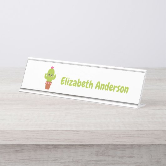 Cactus Bureau Naambordje (Voorkant)