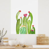 Cactus Cacti Arizona Desert Art Succulent Poster (Keuken)