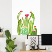 Cactus Cacti Arizona Desert Art Succulent Poster (Thuiskantoor)