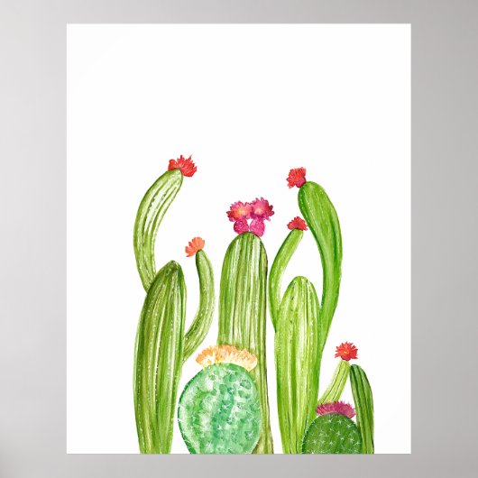 Cactus Cacti Arizona Desert Art Succulent Poster (Voorkant)