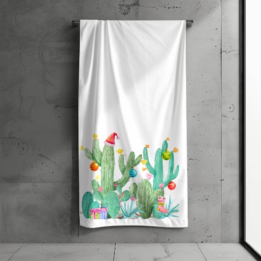 Cactus Cacti Desert Kerstmis Badhanddoeken Bad Handdoek