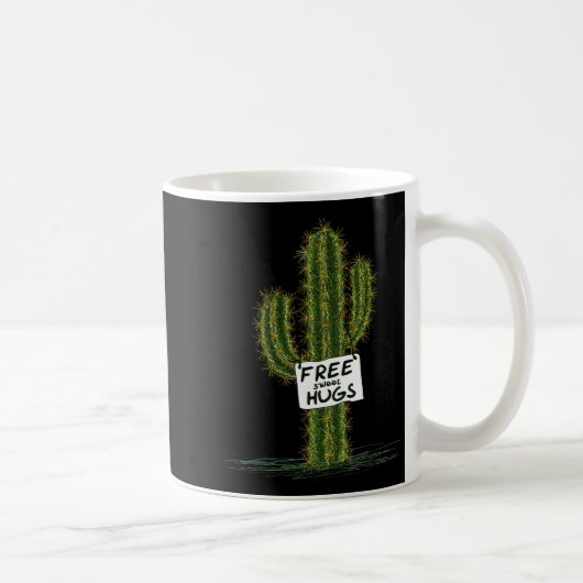 Cactus Cacti Funny Art Humor Sweet Hugs Koffiemok (Rechts)