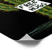 Cactus Cacti Funny Art Humor Sweet Hugs  Poster (Hoek)