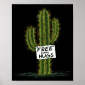 Cactus Cacti Funny Art Humor Sweet Hugs  Poster (Voorkant)