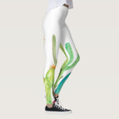 Cactus Cacti Green Waterverf Natuur Botanisch Leggings (Rechts)