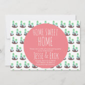 Cactus Cacti Greenery Housewarming Party Kaart (Voorkant)