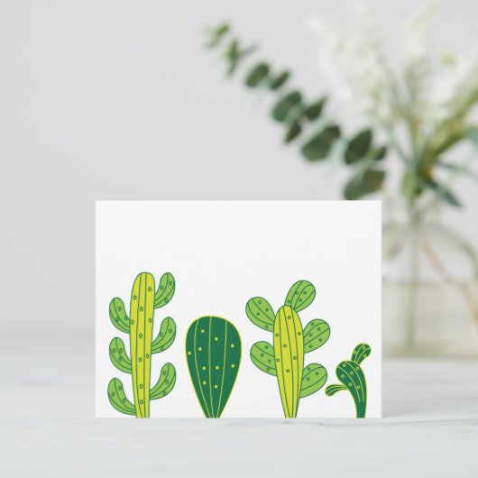 Cactus Cacti Plant Briefkaart (Staand voorkant)