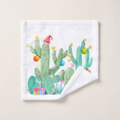 Cactus Cacti Woestijn Kerstbad Handdoeken (Wasdoekje)