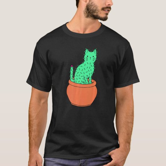 Cactus Cactus Kattige Kat T-shirt (Voorkant)