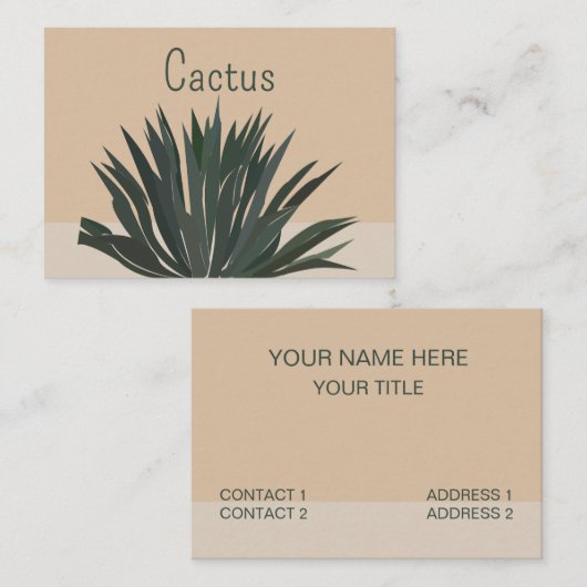 Cactus Cactus Succulent Cactus Visitekaartje (Voorkant / Achterkant)