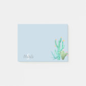 Cactus cactussen succulent zuidwesten blauw monogr post-it® notes (Voorkant)