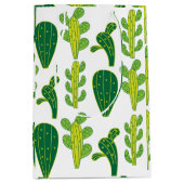 Cactus Cactussen Succulenten Patroon Medium Cadeauzakje (Voorkant)