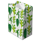 Cactus Cactussen Succulenten Patroon Medium Cadeauzakje (Achterkant Gekanteld)