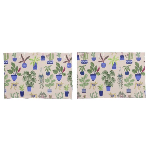 Cactus Cactussen vetplanten Roze Kussensloop (Voorkant-Set)