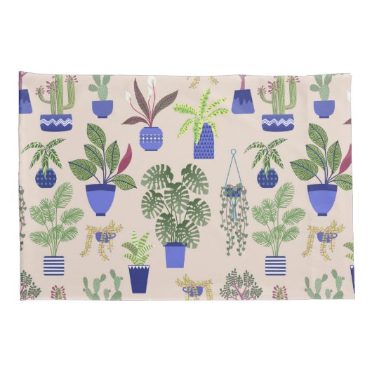 Cactus Cactussen vetplanten Roze Kussensloop (Achterkant-Rechts)