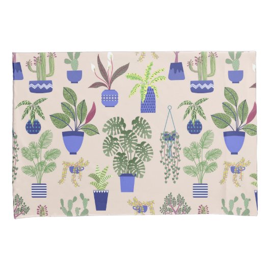 Cactus Cactussen vetplanten Roze Kussensloop (Voorkant-Rechts)