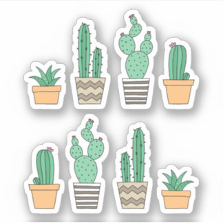 Cactus cactussen vettige stickers