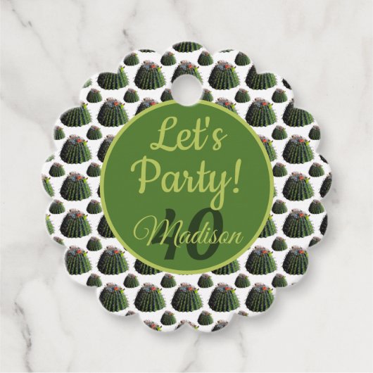 Cactus Cadeau / Favoriet Tag Bedankjes Labels (Voorkant)