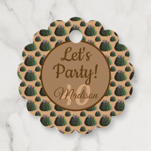 Cactus Cadeau / Favoriet Tag Bedankjes Labels (Voorkant)