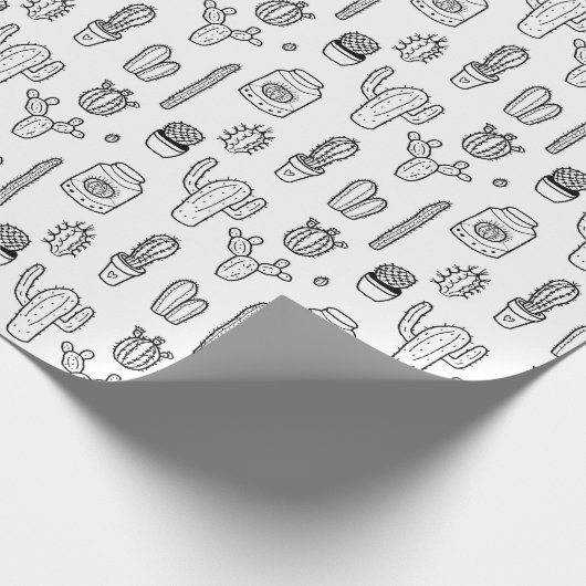 Cactus cadeaupakpapier cadeaupapier (Hoek)