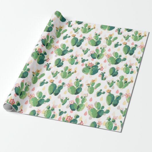 Cactus Cadeaupapier (Uitgerold)