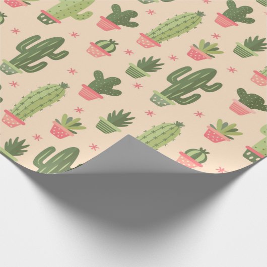 Cactus Cadeaupapier (Hoek)