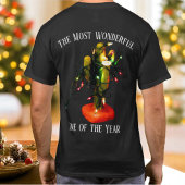 Cactus Candle with Festive Christmas Lights T-shirt