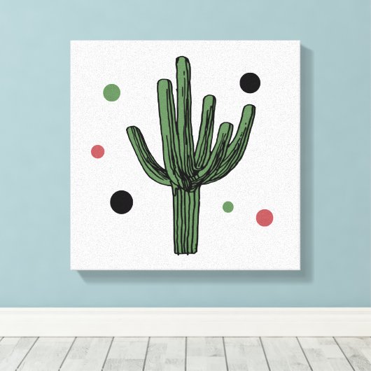 Cactus Canvas Afdruk (Insitu (Houten vloer))