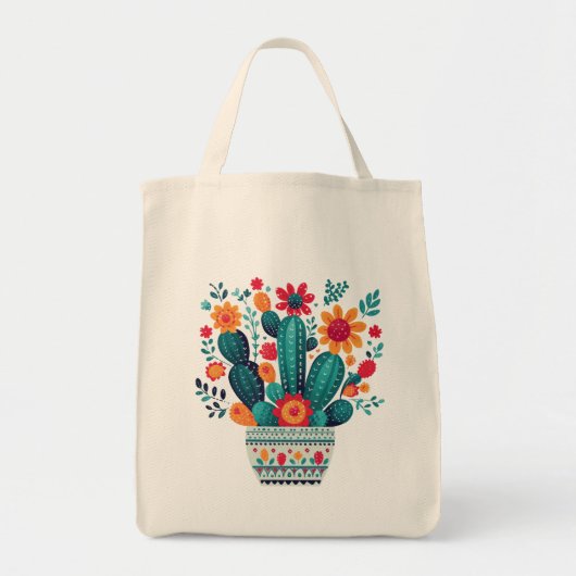 Cactus Canvas tas (Voorkant)